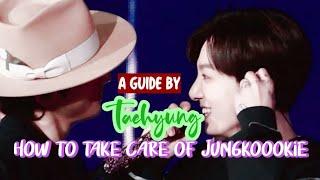 Taehyung taking care of Jungkookie~ A soft thread