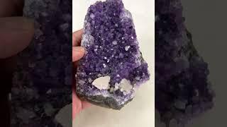 Available..Uruguay Amethyst Clusters with Calcite #madaangems #gems #healing #amethyst #quartz