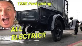 1928 Ford Model A pickup truck converted to all-electric. A Tesla for retirees?