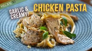 Creamy Garlic Chicken Fettuccine