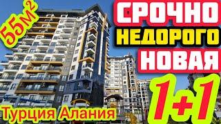 СРОЧНО НЕДОРОГО НОВАЯ 1+1 квартира в Алании СУПЕР КОМПЛЕКС недвижимость в Турции НА МОРЕ