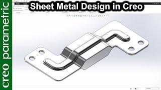 Sheet metal support clamp | Sheet metal tutorial in Creo  Parametric