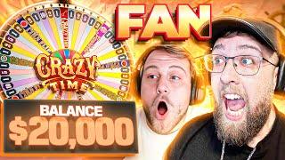 I LET MY VIEWER SPEND MY BALANCE ON CRAZY TIME! ($20,000)