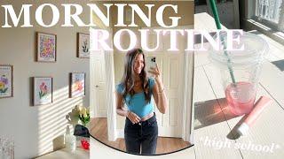 HIGH SCHOOL MORNING ROUTINE | skincare, makeup, + hair