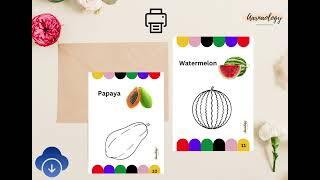 Colouring Book fruits on Etsy - Aarnaology Digital download on Etsy - Aarnaology shop