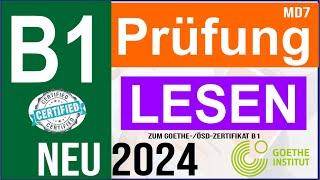 Prüfung Lesen B1 | Zum Goethe/ÖSD-Zertifikat B1 | Reading Exam Tips | Goethe B1 Exam Lesen 2024 MD7