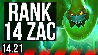 ZAC vs TAHM KENCH (TOP) | Rank 14 Zac | KR Grandmaster | 14.21