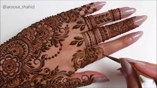 Intricate back hand Eid Mehndi Design | Doing my own henna for Eid 2020