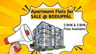 Gated Community Apartment Flats For Sale in Boduppal- Nr Uppal Metro 2 BHK& 3 BHK Flats Available