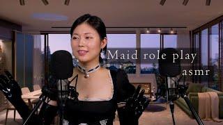 ASMR luxury house maid role play | Latex gloves sounds | extra long leather gloves | Satin gloves