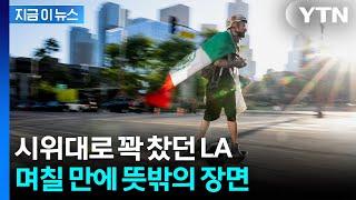 "한 명도 없었다"...LA 시위대 열기 가라앉힌 '복병' [지금이뉴스] / YTN