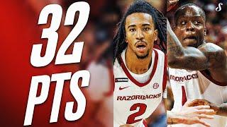 Boogie Fland (17 PTS & 3 AST) & Johnell Davis (15 Pts) Combine For 32 PTS In Arkansas' Home Opener!