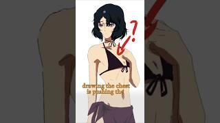 Mistake When Drawing Chest - Quick Art Tips #art #sketch #shorts #tutorial #drawingtutorial #anime