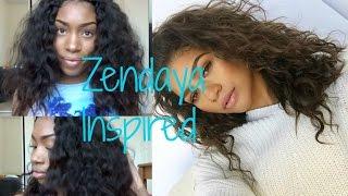 ZENDAYA HAIR INSPIRED: HEATLESS  WAVY HAIR TUTORIAL || SUREFITJOHNSON