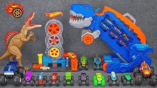 Hot Wheels Collection Unboxing Toy Review ASMR | Hot Wheels City Ultimate T-Rex Transporter Playset