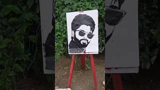 Allu arjun painting on black colour#shorts