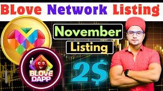 Blove Listing Date | blove listing 2$ | B Love Network Update today | B Love New Update | blove news