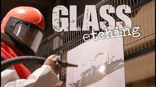 Glass Etching : Glass carving class | A sandblasted glass divider