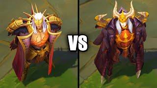 Chosen of the Wolf Swain vs Dragon Master Swain Skins Comparison (League of Legends)