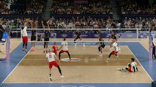 Volleyball Poland Wilfredo Leon Amazing in Poland - USA 2024 Paris Olympics