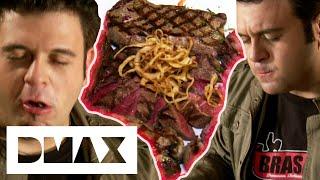 Adam Struggles To Tackle This Enormous 5.5 LB Stake Challenge | Man V Food