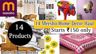 Huge 14 Meesho Home Decor Haul Starts ₹150 Only / Latest & Best Collection #meeshofinds