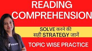 Reading Comprehension | Topic wise Practice |Sakshi Pahwa