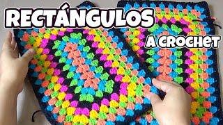 RECTÁNGULO tejido a crochet paso a paso - para Colchas y tapetes