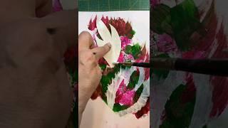 Stencil painting - Spring flowers / Весенние цветы #drawing #painting #stencil