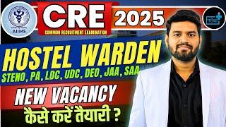 AIIMS CRE vacancy Hostel Warden, LDC, UDC, PA, STENO Notification 2025 Eligibility, Exam Pattern