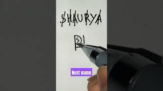 # SHAURYA name logo # Design # Next name #shorts # By Rajbir