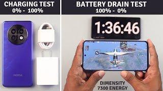 Realme P1 Speed BGMI Battery Drain Test 100% - 0% || Charging Test 0% - 100%