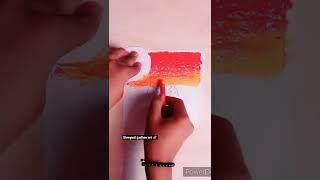 Oil pastel colour painting  