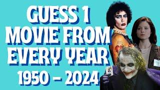 Guess the Movie from Every Year Picture Quiz | 1950 - 2024 | Test Your Film Knowledge (74 Questions)