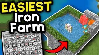 The BEST Iron Farm Minecraft Bedrock 1.21