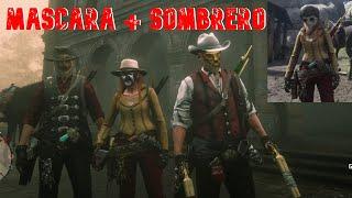 TRUCO/GLITH COMO LLEVAR *MASCARA + SOMBRERO* RED DEAD REDEMPTION 2 ONLINE