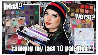 Ranking My Last 10 Palettes