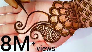 आसान से मेहंदी लगाए झट पट से | Easy Arabic Mehndi Design for Beginners step by step 2021