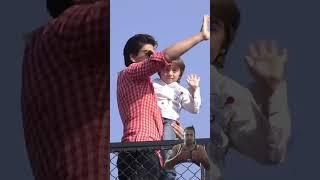 ️Shahrukh Khan 53rd Birthday Video with Abram Khan At Mannat | SRK Birthday Celebrations#shorts️