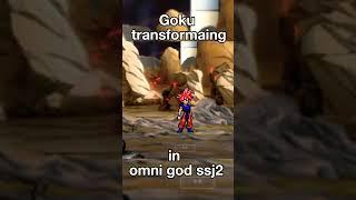 Goku transforming into ssj Omni god | mugen dragon ball. |