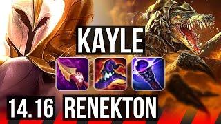 KAYLE vs RENEKTON (TOP) | Rank 9 Kayle | BR Challenger | 14.16