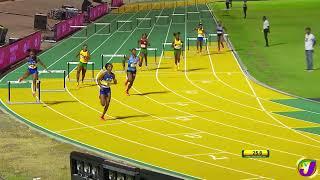 ISSA/GraceKennedy Boys and Girls Champs 2025 - Kellyann Carr of Edwin Allen Wins 400m Hurdles Final