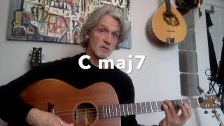 tenor guitar lessons in GDAD with Mike Turnbull - major 7 chords