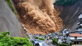 Massiver Erdrutsch in Japan: Augenblicke vor der Katastrophe