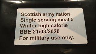 Scottish army ration (MRE) with radioactive heater.