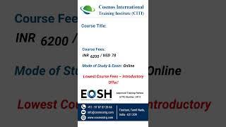 EOSH UK Aviation Safety Courses | Cosmos International Training Institute (CITI)