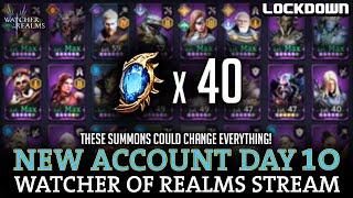 New Account Day 10! These summons could change everything! Live Stream! Watcher of Realms