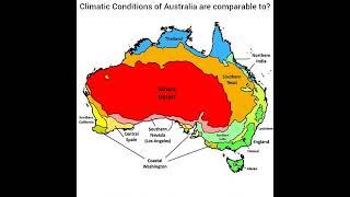 Climatic Conditions of Australia are comparable to? #map #australia #climate #youtubeshorts