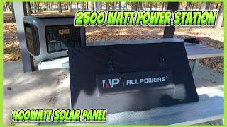 AllPowers R2500 Power Station and SP037 400w Solar Panel #AllPowers #Solar #PowerStation #SolarPanel