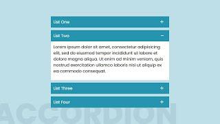How to create an Accordion using CSS & Javascript